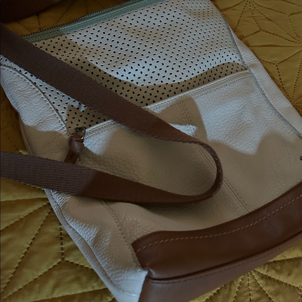 The Sak Cream and Brown Crossbody Bag - Picture 7 of 8